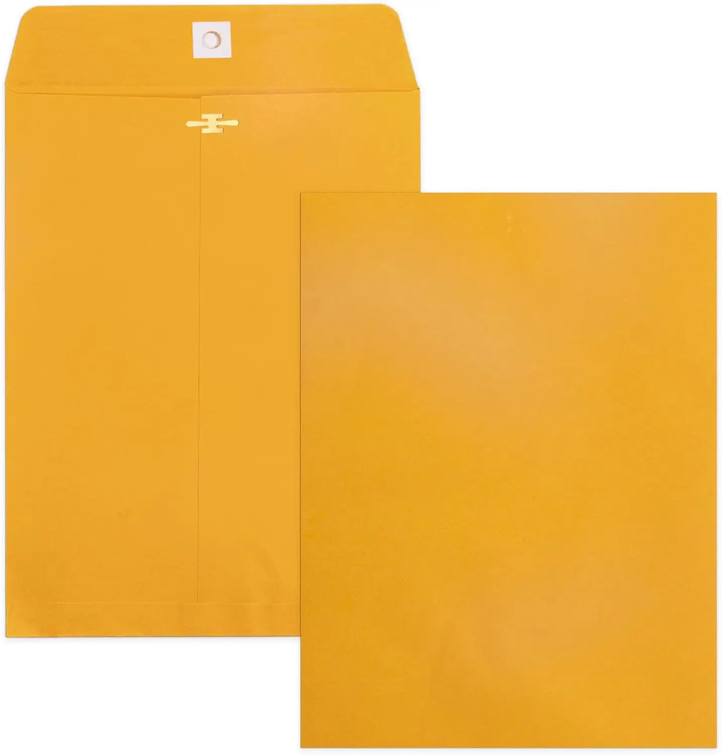 

9x12 Clasp Envelopes 20 Pack, Heavy Kraft Paper with Metal Clasp and Gummed Seal