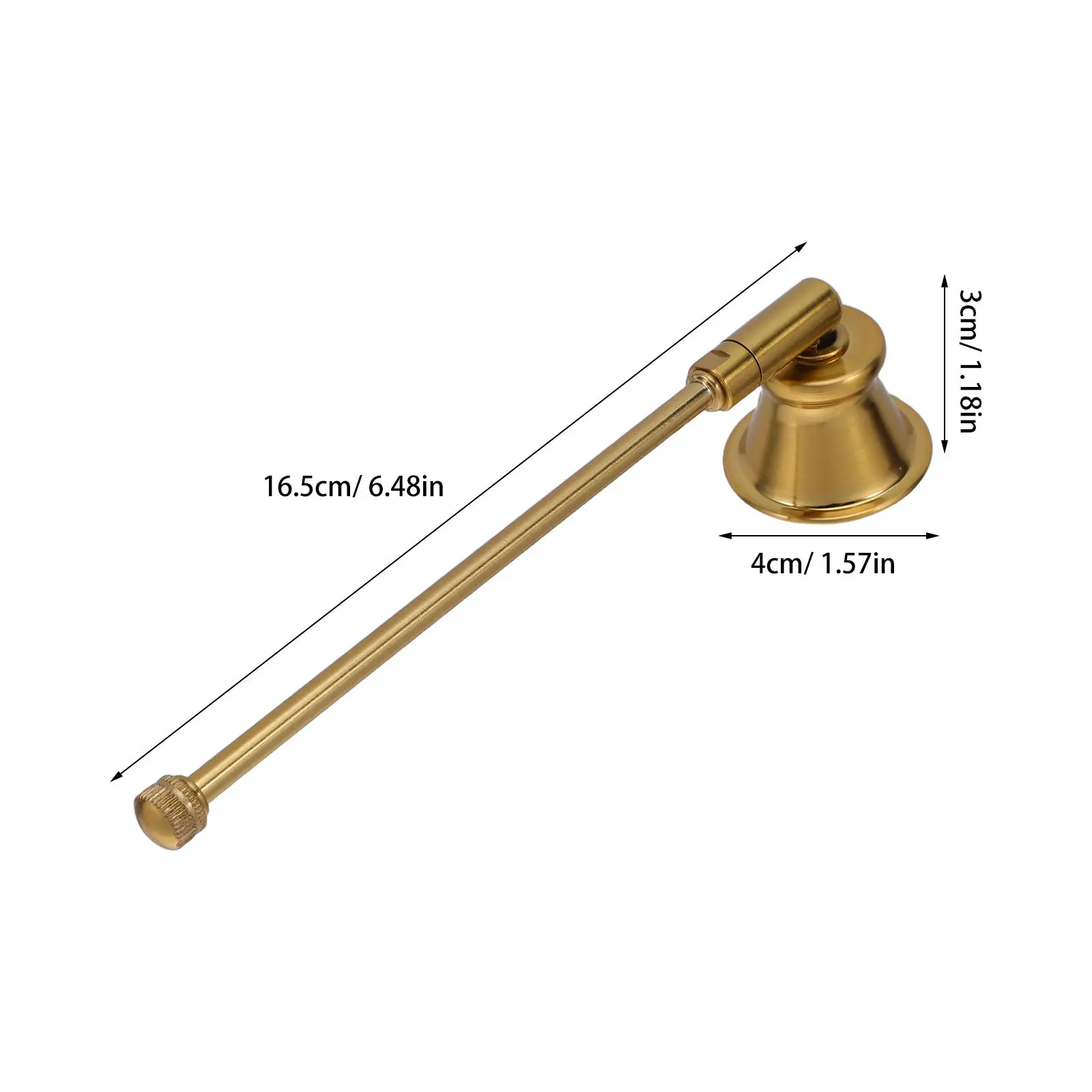 Elegant Wick Snuffer Vintage Extinguisher Metal Construction Rotatable Head Long Handle for Aromatherapy Candles Safe