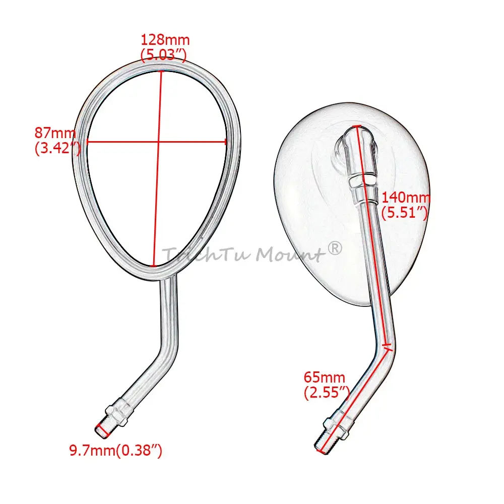 Motorcycle Rear View Mirror For Indian Scout Bobber Chief Chieftain Roadmaster Springfield 2014-2024 Side Mirrors Accessories