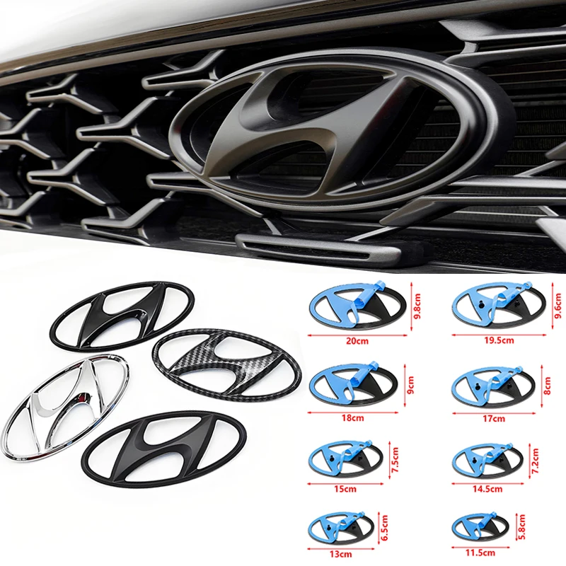 Emblema de Carro para Hyundai Tucson, Elantra, Accent, Mistra, Lafesta, IX35, I20, 1 Peça, Emblema Frontal do Capô e Traseiro do Porta-Malas, Acessórios Automotivos