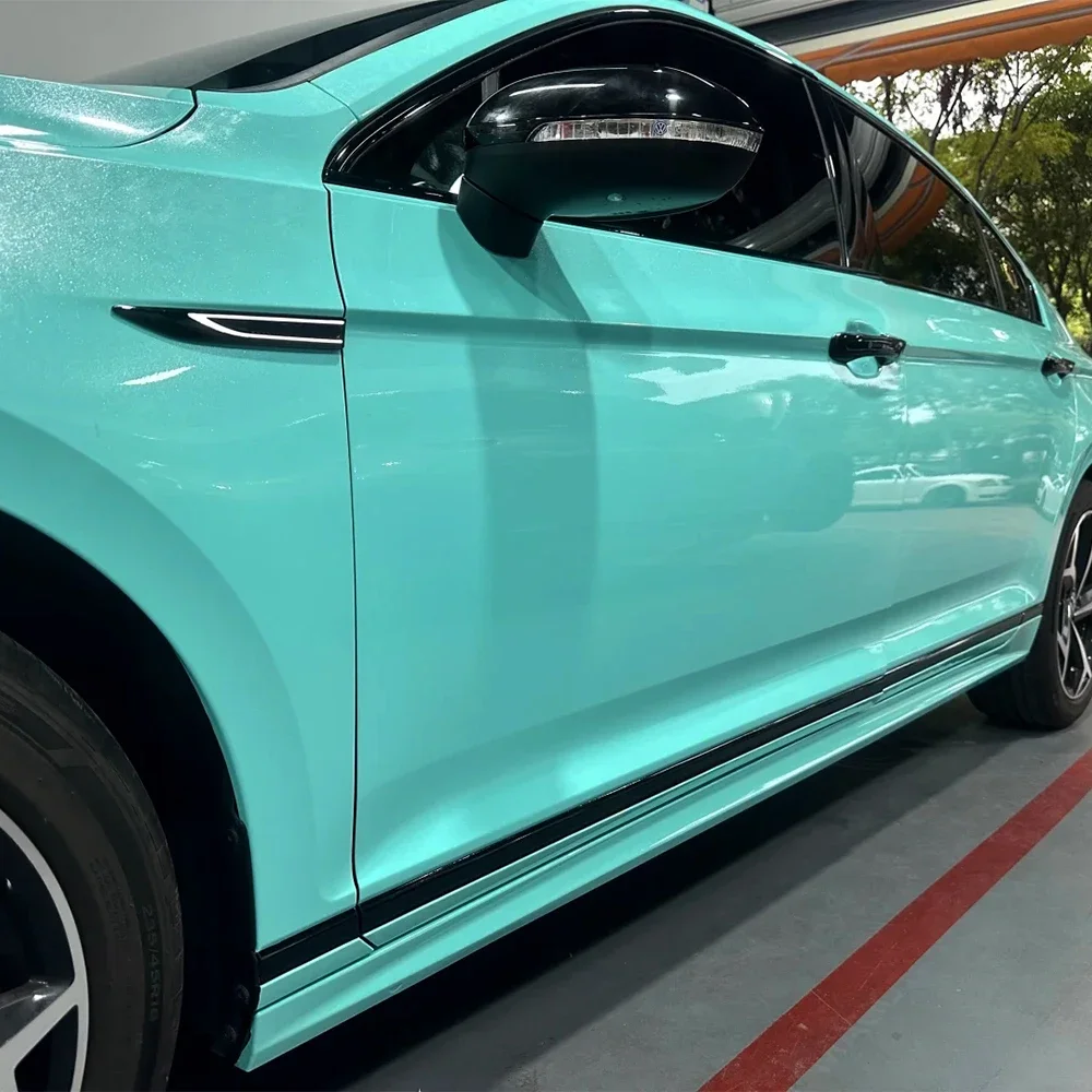 

Glossy Pearl Tiffany Car Sticker Wrap Film Color Change Vinyl Film PET Bubble Free Wrapping Decals Car Sticker Interior Exterior