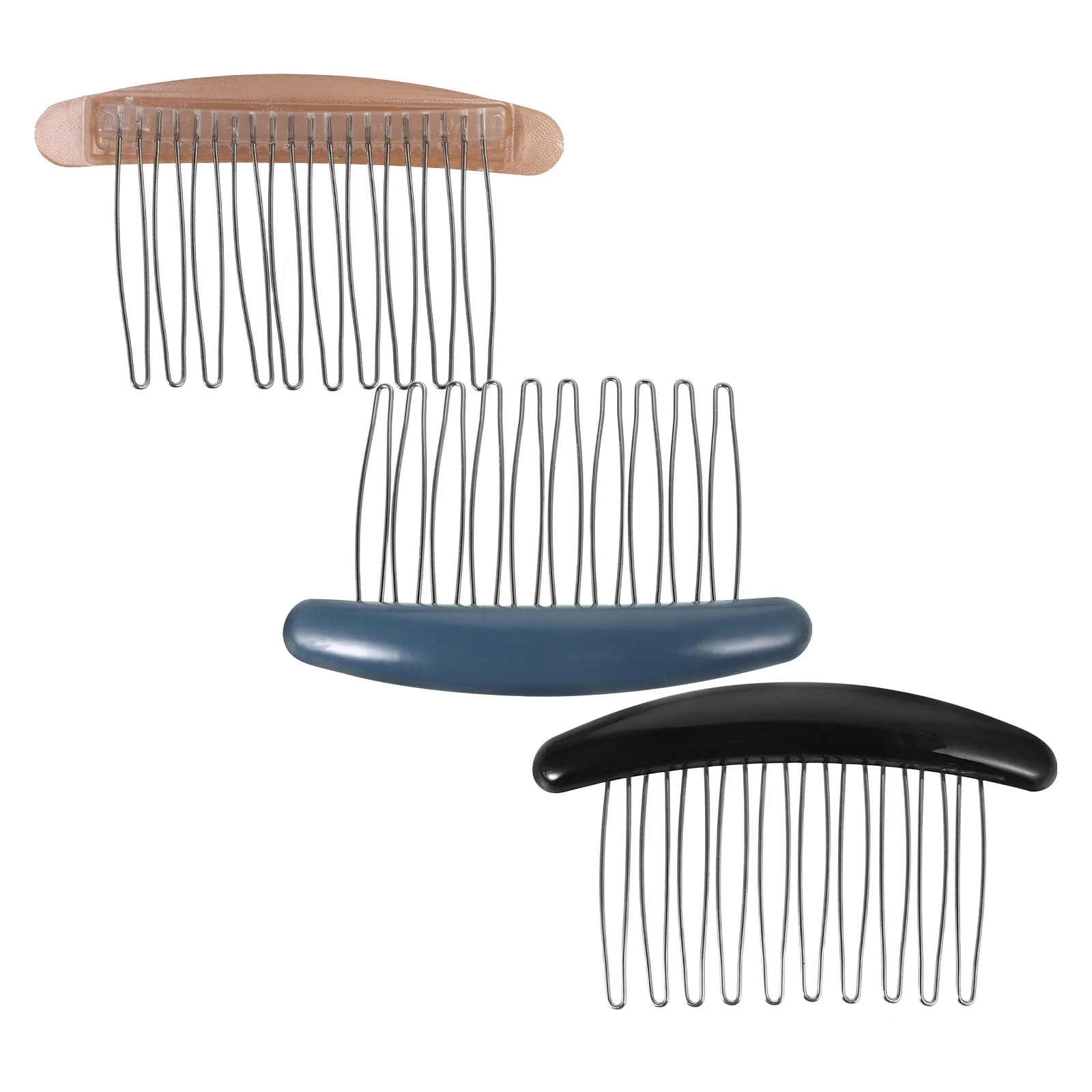 3Pcs Korean Hair Side Combs No Damage Backcombing Clips Lightweight Portable Hair Accessories for Women Korean Accessories