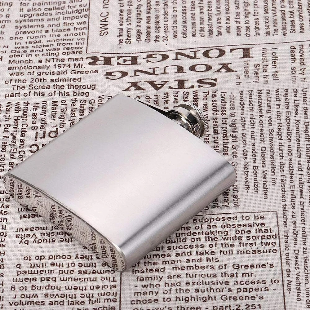 1-12 oz Stainless Steel Portable Hip Flask Flagon Wine Whiskey Pot Cover Bottle Funnel Travel Camping Drinkware Wine Cup