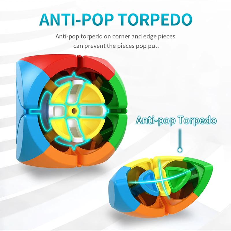 MoYu 네잎 클로버 매직 큐브, 스피드 퍼즐, 어린이 피젯 장난감, 스페셜 3 × 3 큐브, 매직 큐브, 어린이 선물