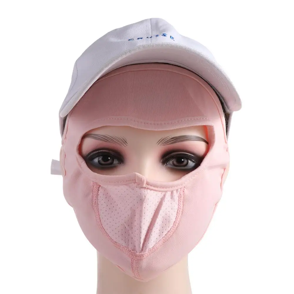 Tarcza przeciwsłoneczna Ice Silk Mesh Solid Color For Men Driving Face Cover Summer Sunscreen Mask Womne Face Mask Face Gini Mask