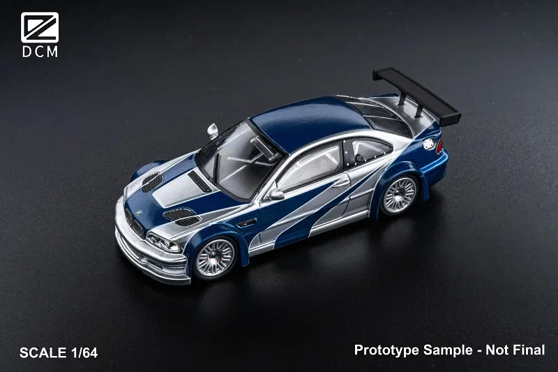 

Pre-Order D.C.M 1:64 M3 GTR E46 Need for Speed Livery SilverBlue Die-Cast Car Models