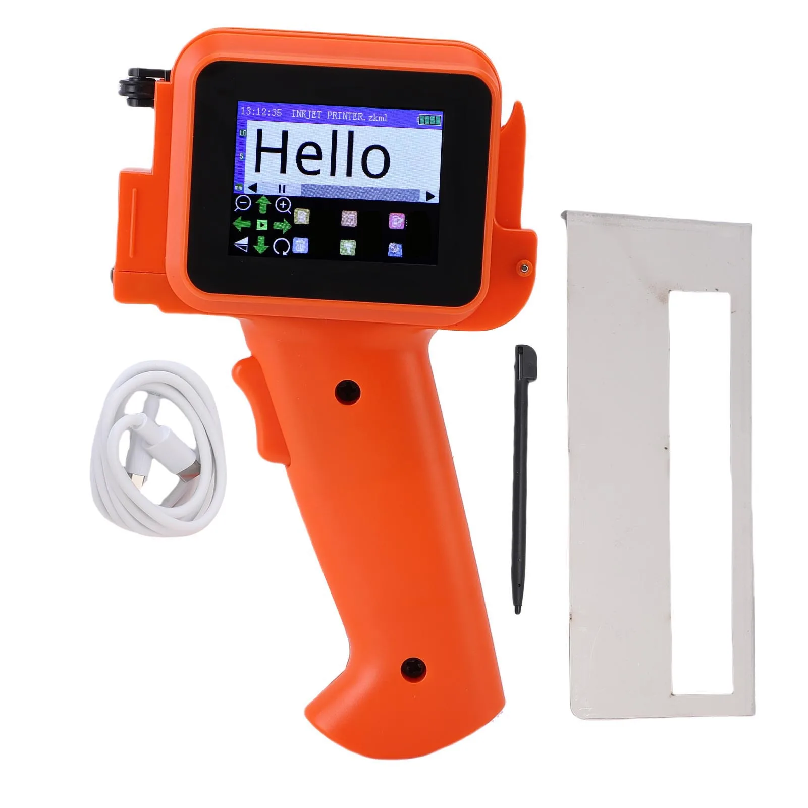 Handheld Inkjet Printer Gun Smart 2.4in Touch Screen Inkjet Printer with HD LED without Cartridge 12.7mm for QR Code Barcode