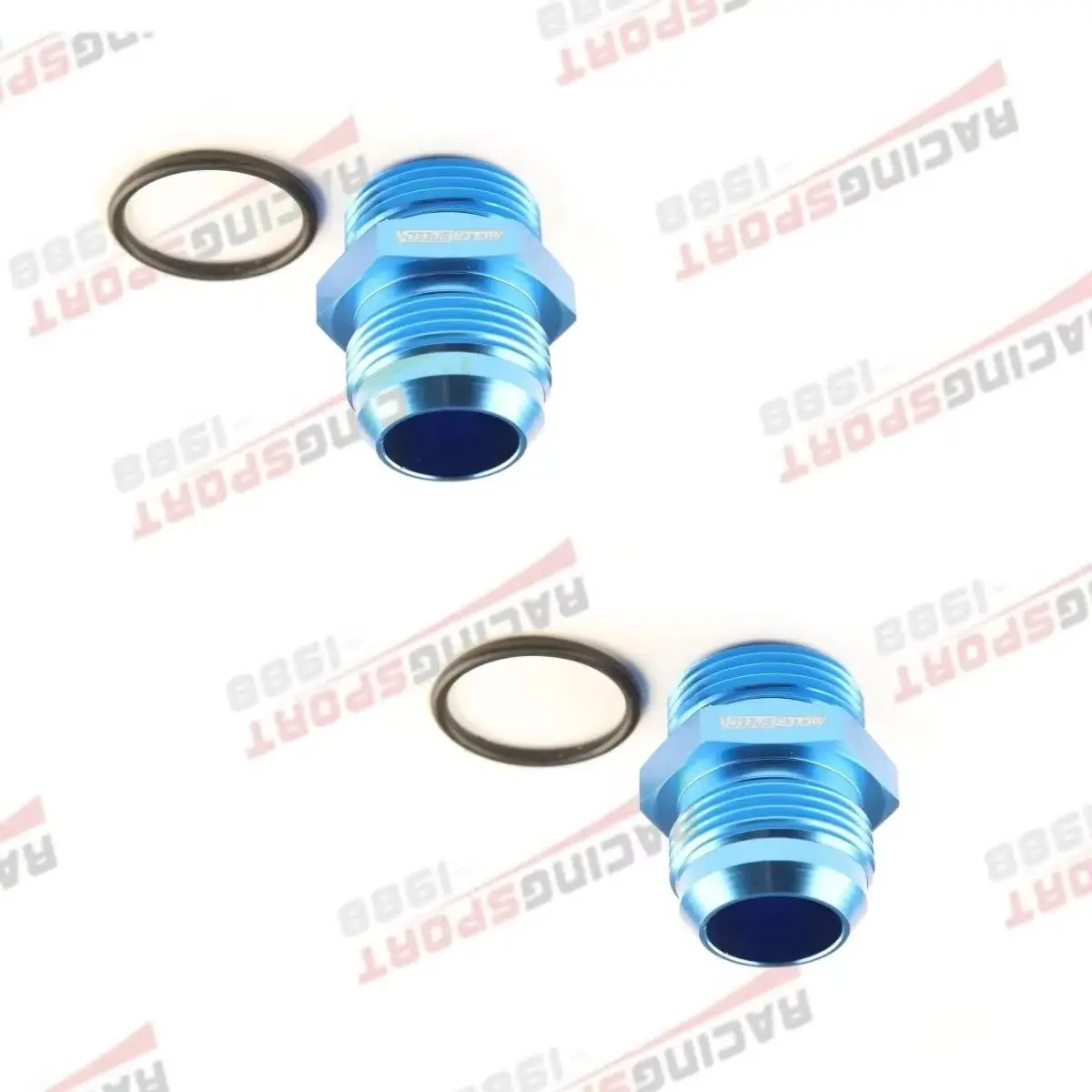 A+ 2PCS 16AN AN-16 To AN16 Male Cut Straight Fuel Oil Fitting Adapter Blue
