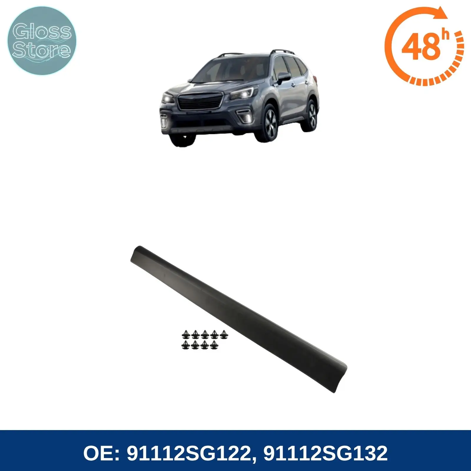 

91112SG122 Outer Windows Weatherstrip Front Left Right Door Molding Strip Trim For 2014-2018 Subaru Forester 2.0L 2.5L
