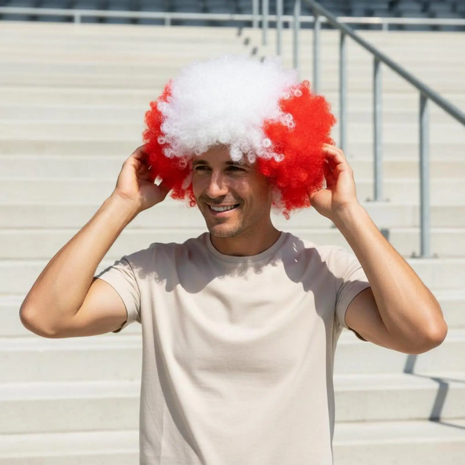 Patriotic Flag Hairpiece Party Prop Fuzzy Sports Fan Hairpiece Funny Easy to