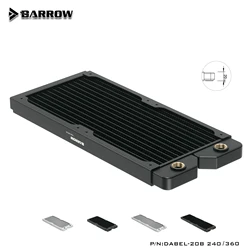 BARROW 20mm optique Cuivre 240/360mm Blanc Noir religions Ordinateur Refroidissement à Eau Exdésinfection Liquide G1/4 Utilisation pour 12cm Dabel-20a