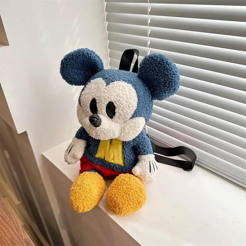 Disney Mickey Mouse Plüschtier, 33 cm, süßer Cartoon-Puppen-Rucksack – stilvoll und langlebig – perfektes Geburtstags- und Weihnachtsgeschenk