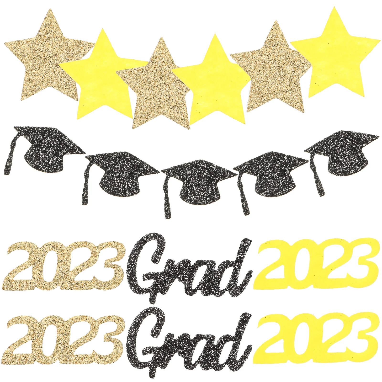 

1 Bag Graduation Table Decor Decorative Non-Woven Cloth Confetti Scatter Party Centerpiece Graduation Cap Confetti