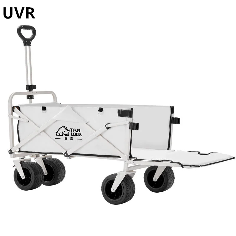 

UVR Outdoor Camping Cart Camping Fashion Small Cart Outdoor Stall Cart High Quality Oxford Fabric Simple Pull Rod Small Cart