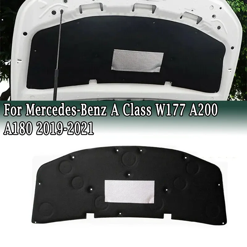 For Mercedes-Benz A Class W177 A200 A180 2019-2021 Front Engine Hood Insulation Cotton Pad Sheet Soundproof Mat Foam Cover