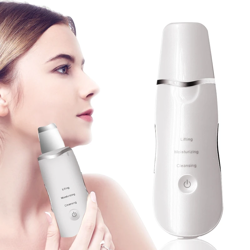 Exfoliante Facial Ultrasónico, Removedor de Puntos Negros por Vibración, Espátula Facial, Limpiador Facial, Peeling por Cavitación, Lifting Facial