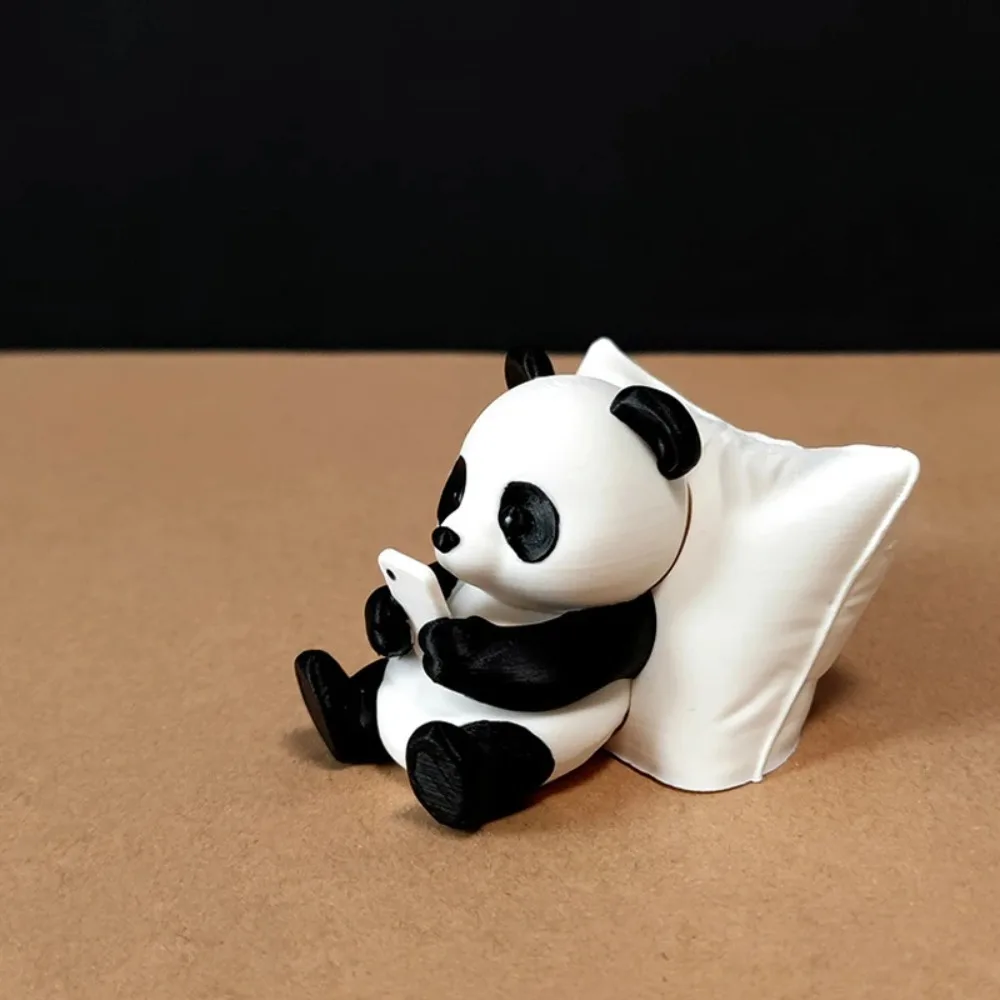 Panda Sculpture Ornament Creative Animal Model Desktop Office Car Decor Collectible Figurines