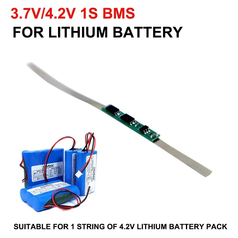 10pcs 3.7v 1 string PCB 4A Balance IC Protection Board Welding Nickel Sheet DIY 4.2v 18650 21700 26650 Lithium Battery pack