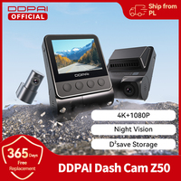 DDPAI Z50 Dash Cam Front and Rear 4K, Cam Car Camera with 2160P Front +1080P Rear, Built-in WiFi GPS, Dual Dash Camera for Cars