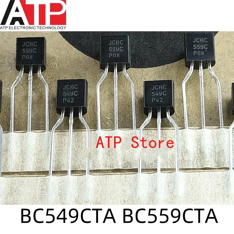 

100 Pairs/Lot New Original BC549CTA/BC559CTA TO-92 BC549CTA BC549 549C BC559CTA BC559 559C BJT Bipolar Transistors 30V 0.1A