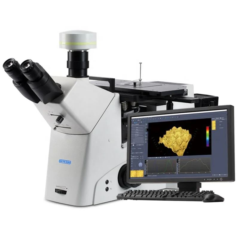 OPTO-EDU A13.1096 Professional BF DF PL FL DIC Semi-APO Inverted Metallurgical Microscope