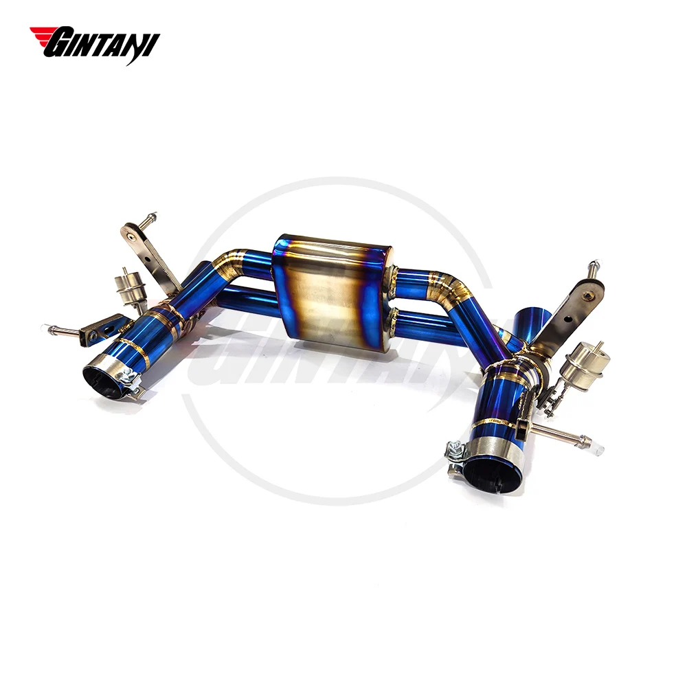 Gintani Exhaust Axle-back Pipe with Valve Muffler Titanium Alloy Sport Valved Exhaust System for Ferrari 488 3.9T 2015-2019