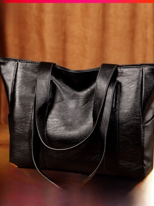 

Hong Kong 2025 New Large Capaci Leather eepskin Tote Bag Handheld Travel Women's Bag Single oulder Crossbody Bag