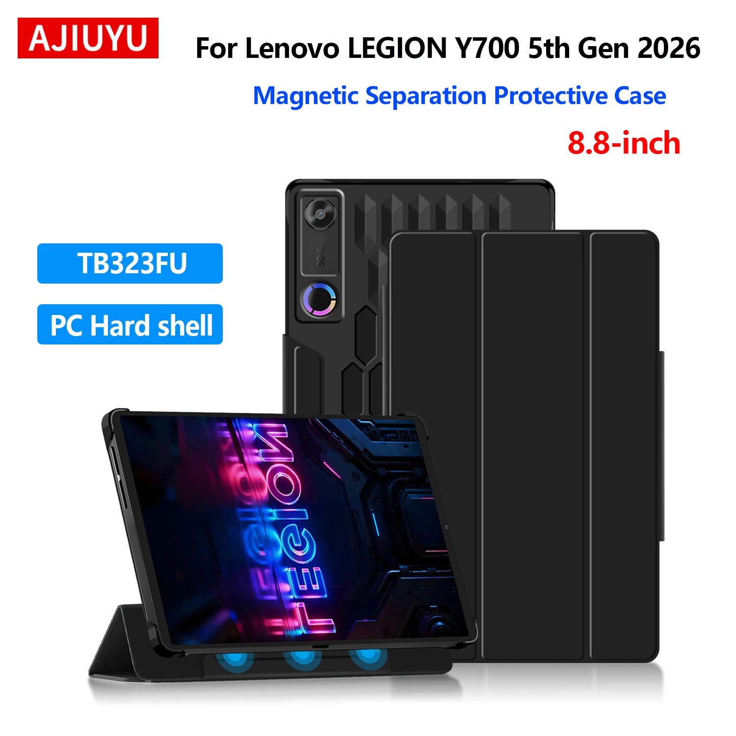 

Умный чехол для Lenovo LEGION Y700 5-го поколения 2026 TB323FU Gen5 8,8 дюйма, магнитный чехол для игрового планшета, защитный чехол с рассеиванием тепла