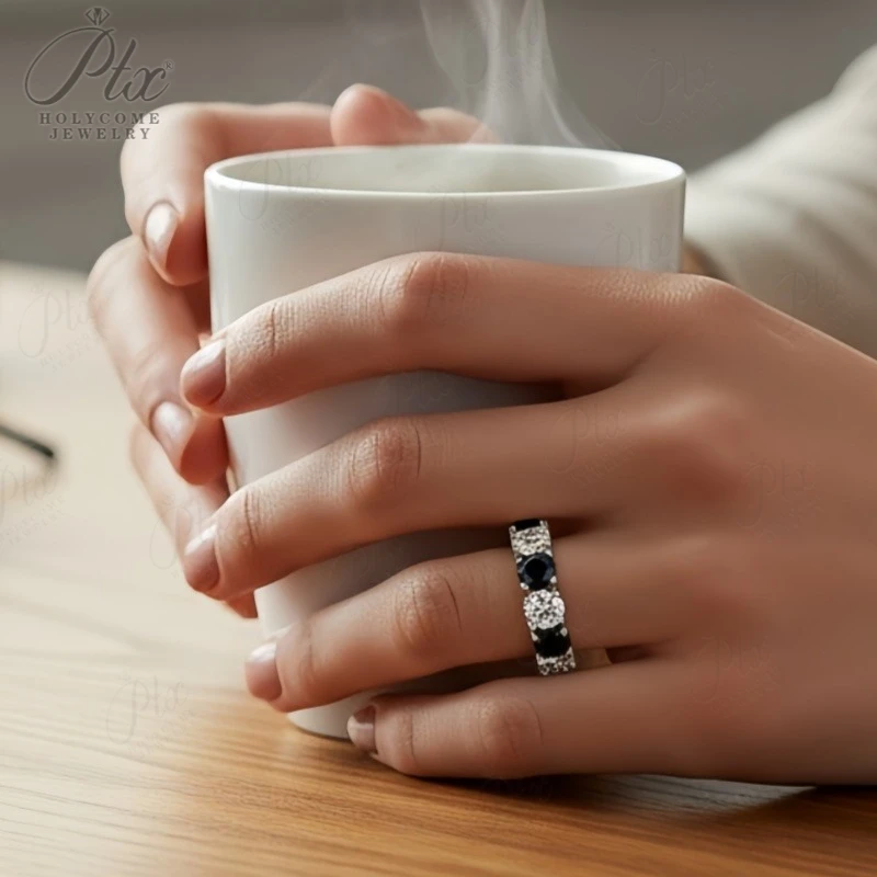 

Кольцо с муассанитом, серебро S925 с цветными цирконами, D-цвет, муассанит, модно и только для женщин, подходит в подарок на Хэллоуин