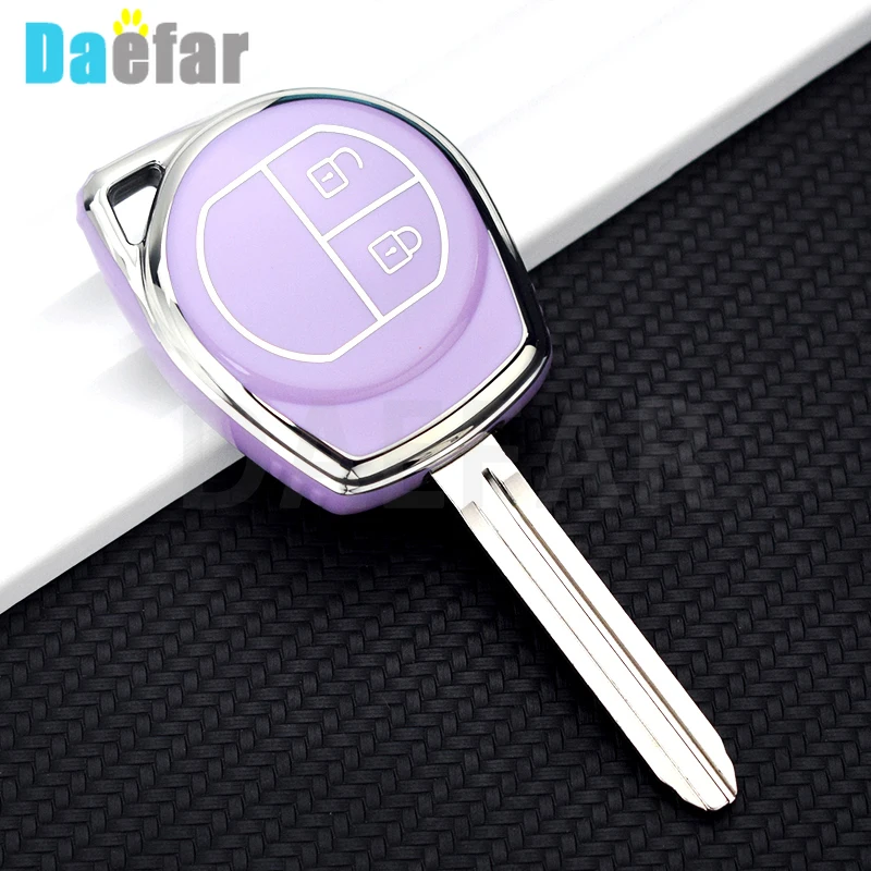 Capa de Borracha TPU Key Fob para Suzuki Swift SX4, ALTO VITARA IGNIS JIMNY Splash Remote Key, 2 Botões