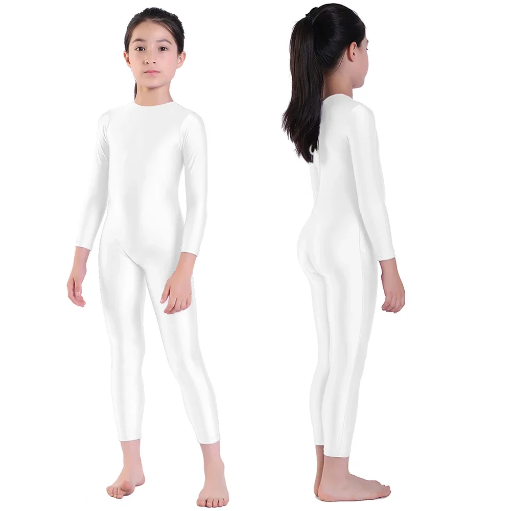 أطفال الباليه سكيت الرقص Unitard الفتيات الجمباز كامل الجسم يوتار أسود طويل الأكمام ارتداءها الصبي بذلة ارتداء #1