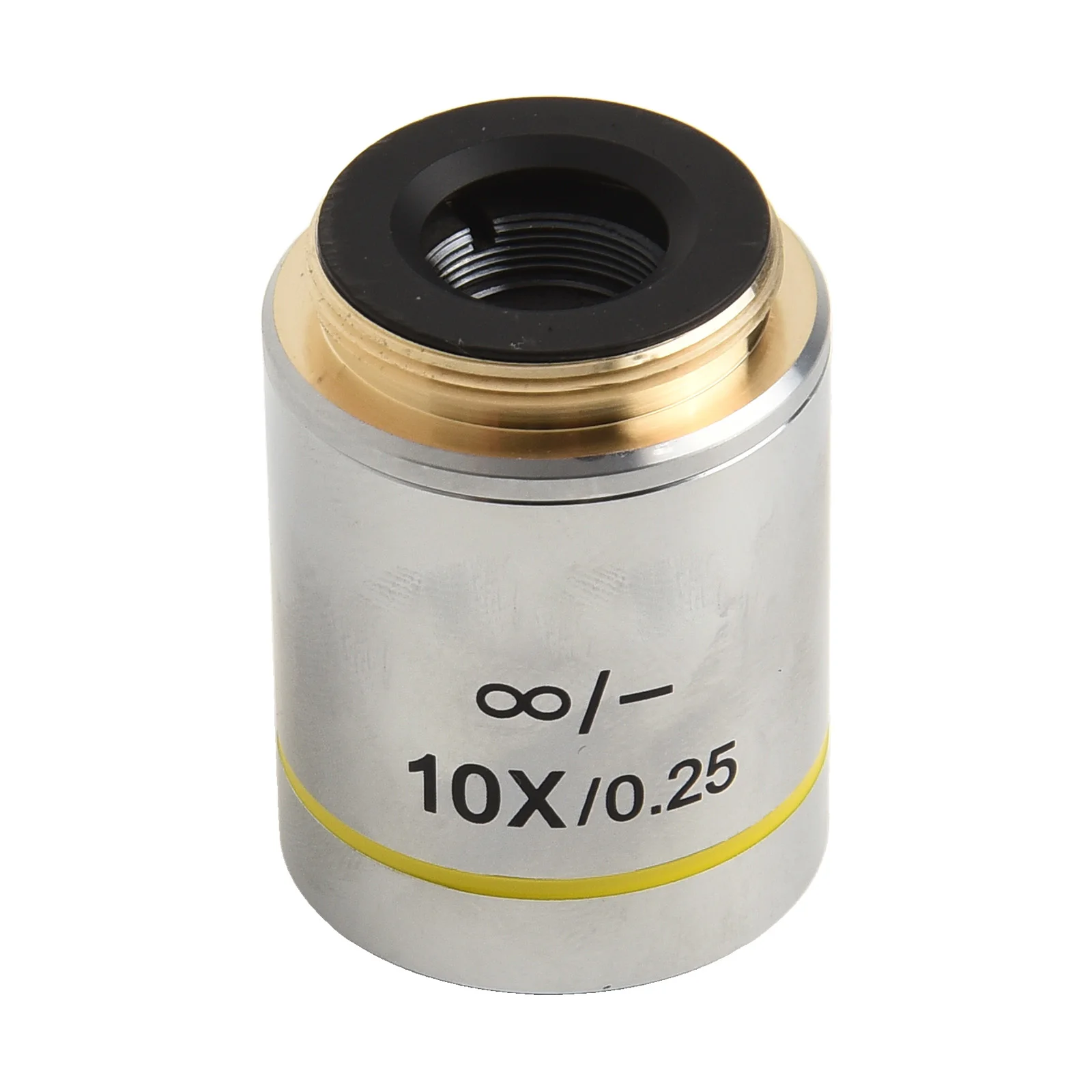 Silver Biological Microscope 4X 10X 20X 40X 100X Infinity Plan Objective Lens RMS Thread For Olympus Microscope