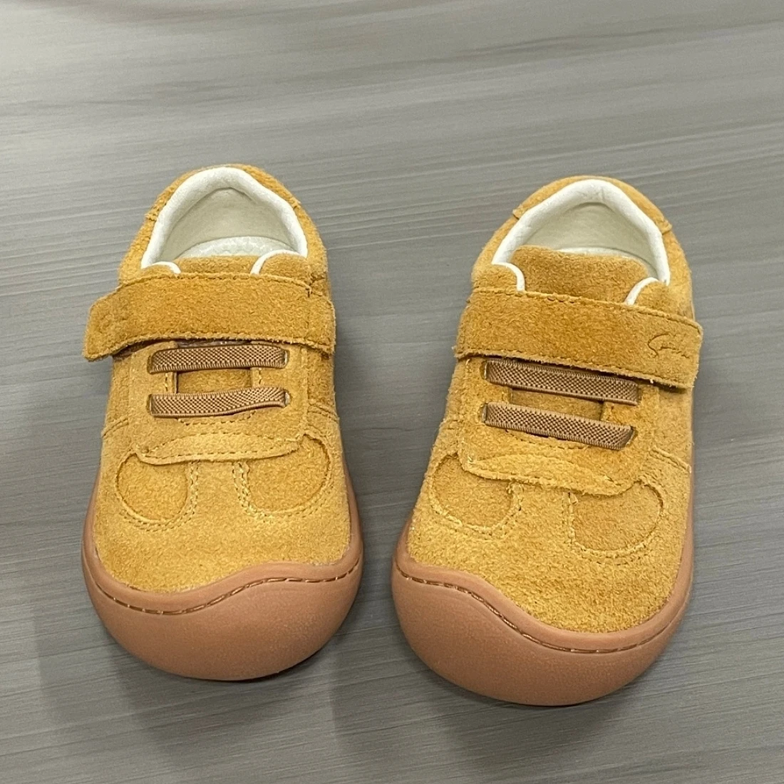 Jinyu New Arrival Unique Personality Boys Shoes Leather Inner Lining Fashion Baby Walking Shoes Seam Edge line Camel