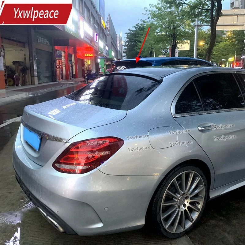 

For Benz C-class W205 Sedan 2014-2020 Roof Spoiler ABS Plastic Primer Color Rear Trunk Wing Car Accessories