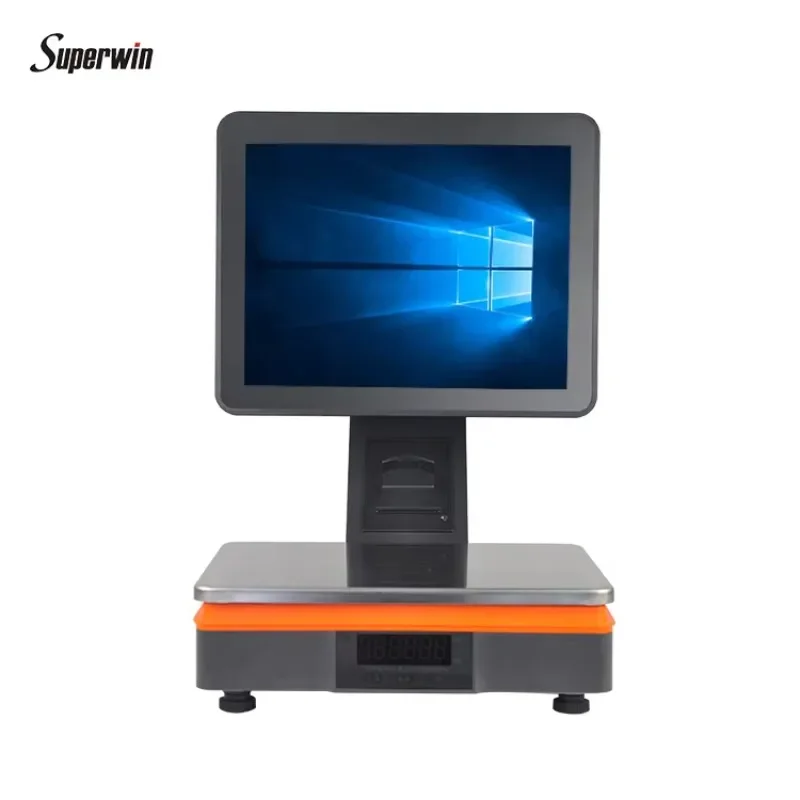 16 Years Manufacturer All in One Scale Pos with 58mm Thermal Printer Cash Register Weighing Payment Scale Sf400 Kitchen Scale