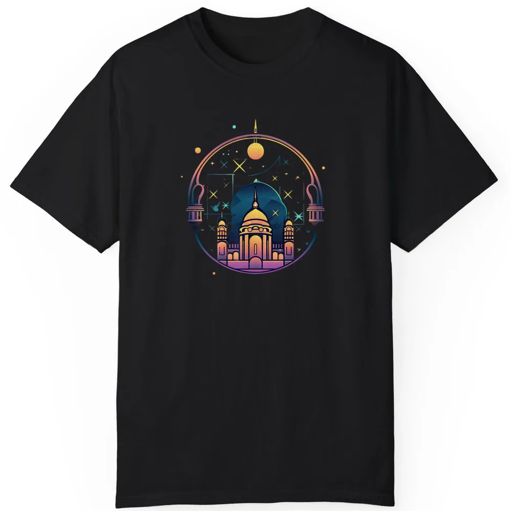 Ramadan Logo Mosque Lamp Muharram Festival Trendy Gift Unisex T-Shirt S-5XL High Quality 100%Cotton Short Sleeve