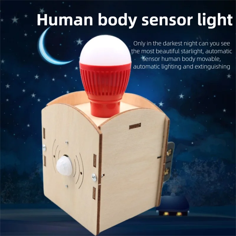 Bricolage veilleuse à détection humaine bricolage Kit d'expérimentation scientifique et modèle éducatif jouet physique Science jouets pour enfants cadeau jouet