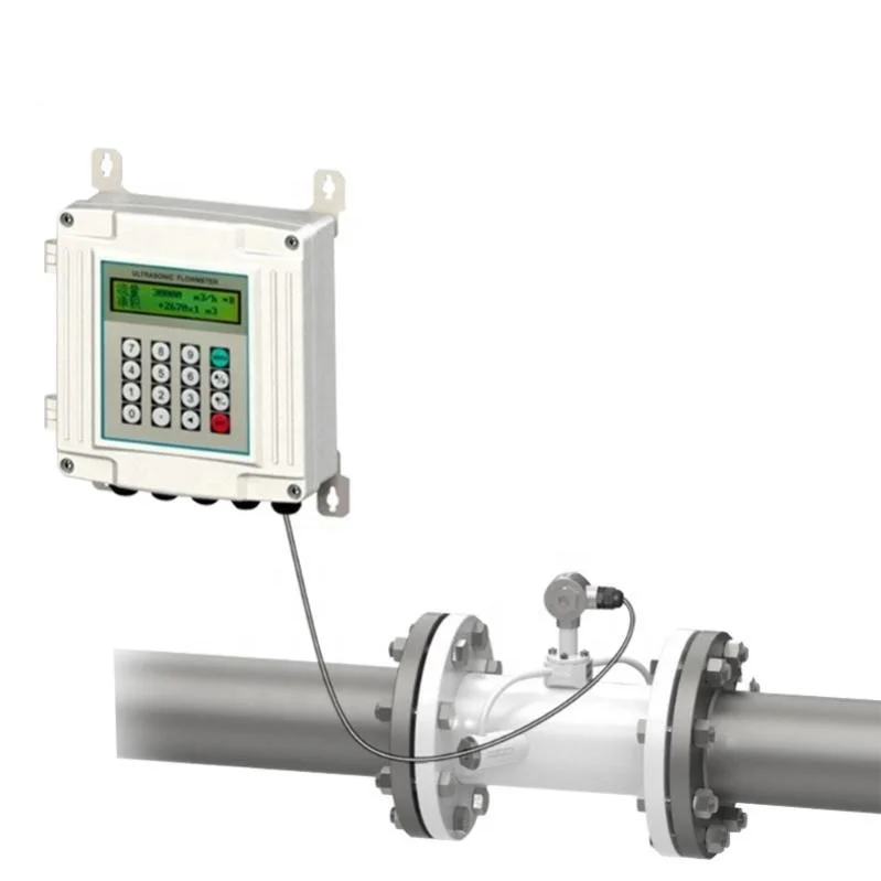 Holykell OEM Digital Wall Mounted Clamp On ultrasonic flow meter water