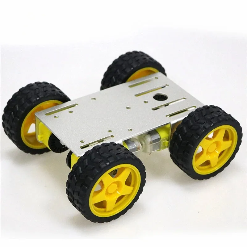 Nieuwe C101 Mini 4WD Smart Robot Tank Car Chassis Kit Tt Motor Metalen 4-Drive Robotic Onderwijs Diy Voor arduino Ongemonteerd