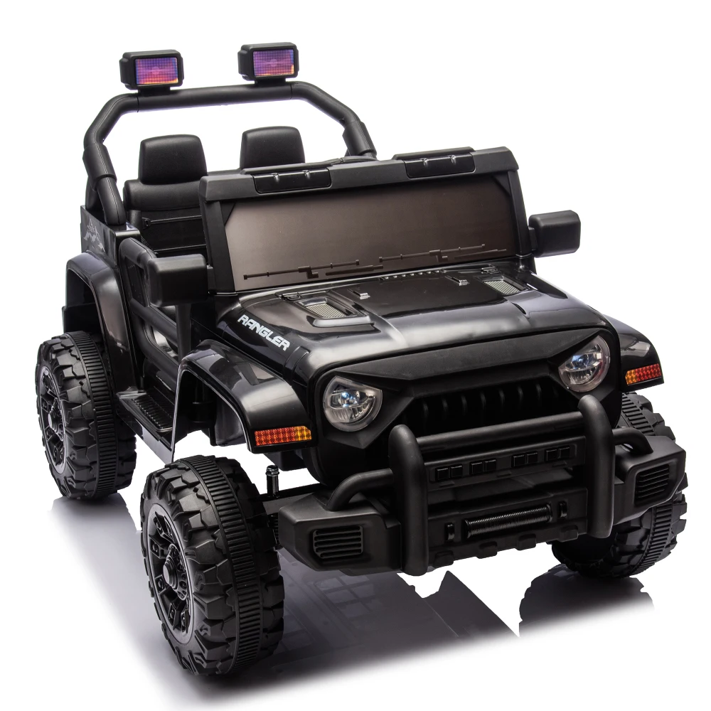 12V kinderrit op elektrische auto met ouderbediening, dubbele aandrijving, vierwielophanging, met muziek, Bluetooth, MP3, USB, met koplampen