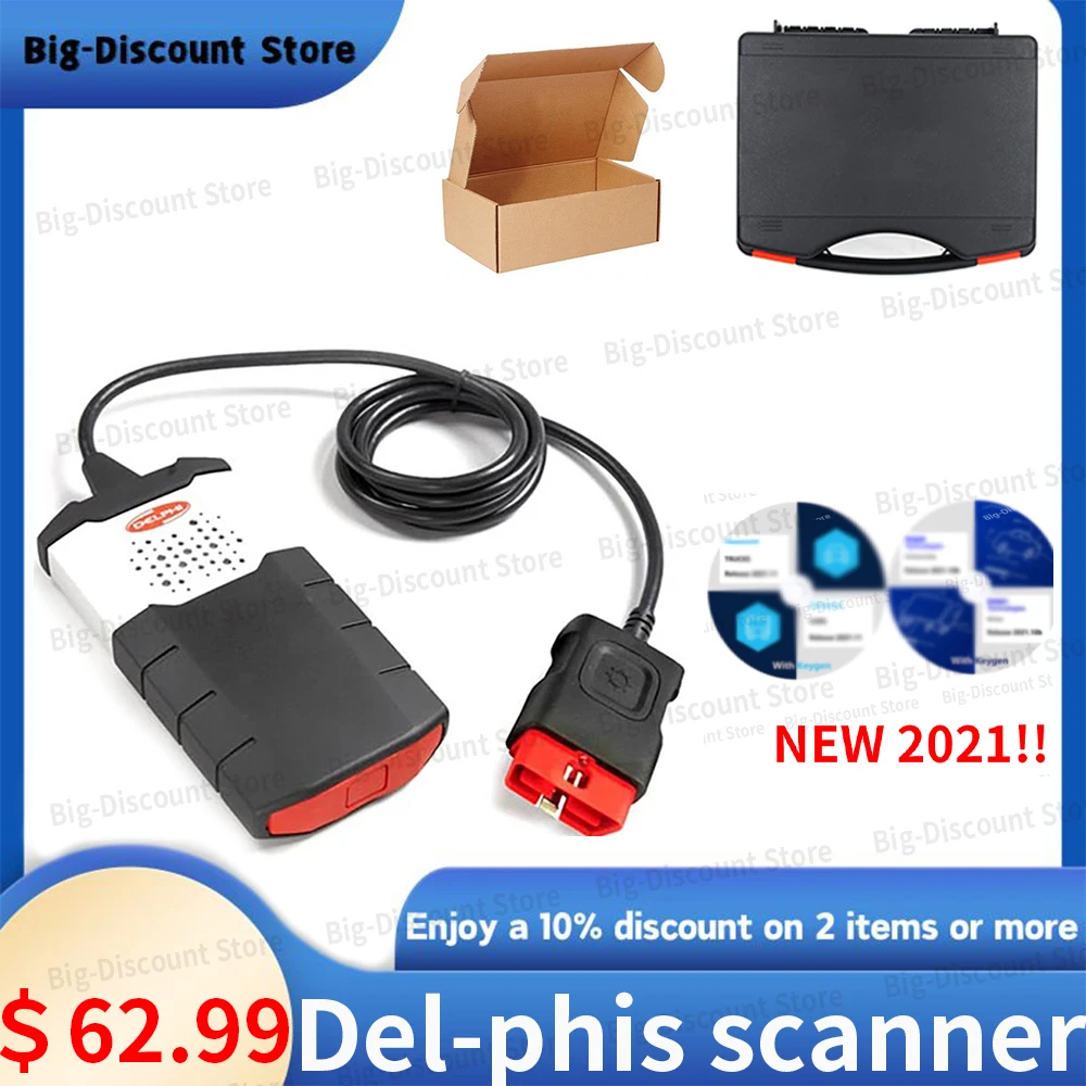 2024 NEWEST Best Obd2 Scanner 2021.11 Keygen VD DS-150E Bluetooth for TNESF  ORPDC Cars Trucks Diagnostic Tools 21 relays