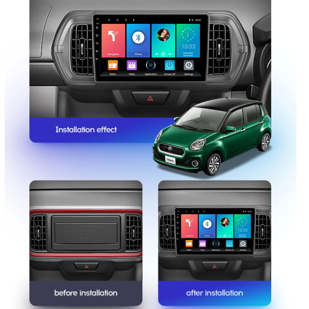 For Toyota Passo 3 2016-2021 Car Radio Android 12 Multimedia Video Player Wireless Carplay WIFI GPS Navigation Autoradio Audio