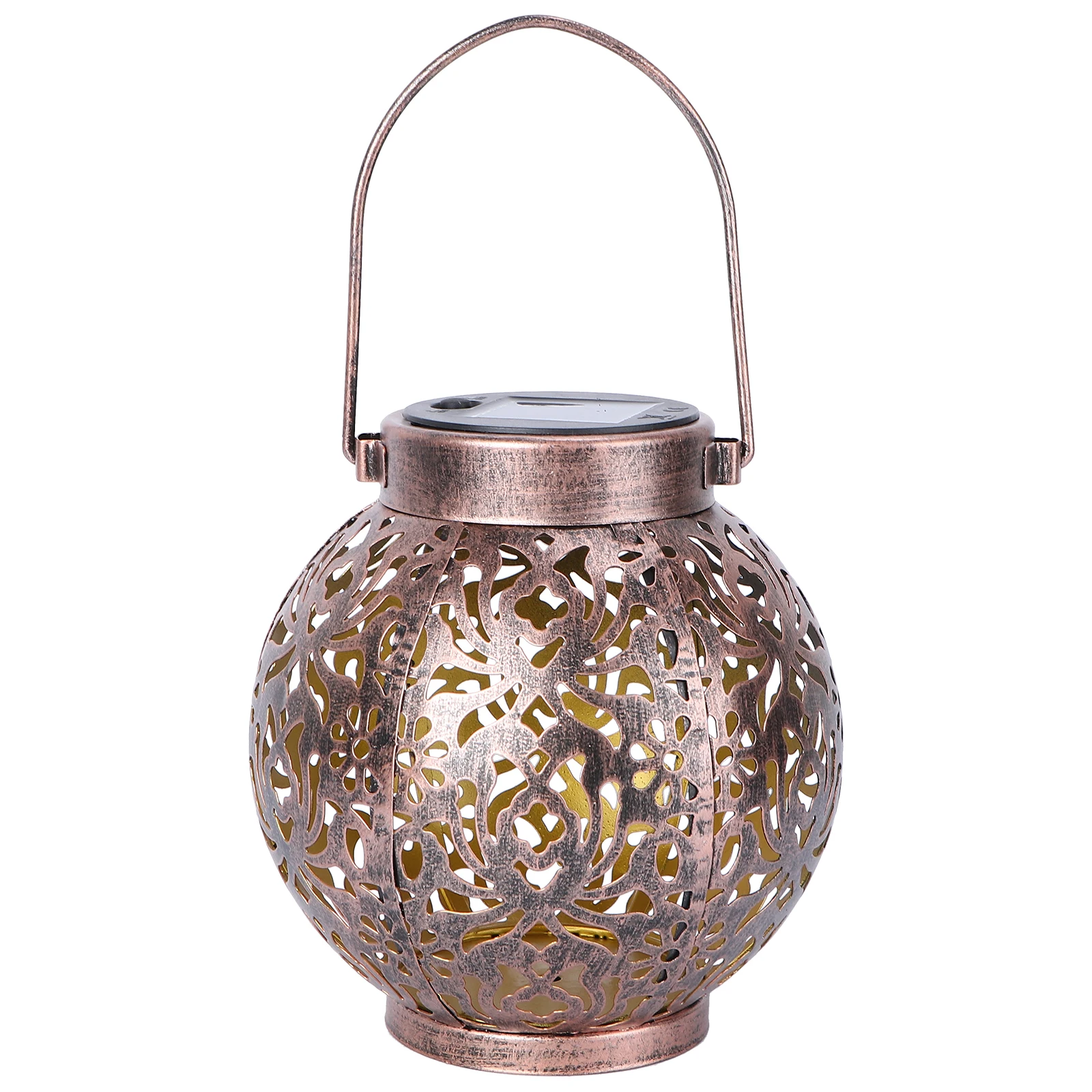 

Lantern Outdoor Lights Wrought Iron LED Lamp Decorative Hanging Garden Solar Powered Warm Atmosphere Front Door Back Yard Trees