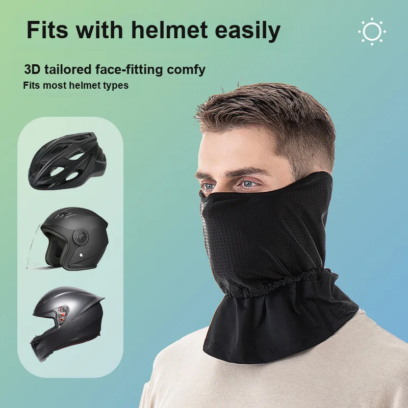 Sun Protection Neck Gaiter Ice Silk Breathable Face Mask UV Sun Shade for Summer Outdoor Fishing with Eye Corner Coverage