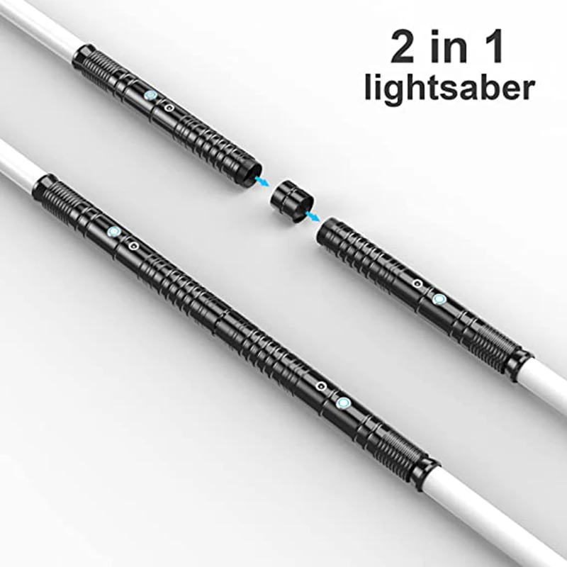WANARICO Variable Metall Griff Lichtschwert RGB 7-Farbe Mit Schlagen Sound Wirkung FX Duel Lichtschwert Metel Griff LED USB lade