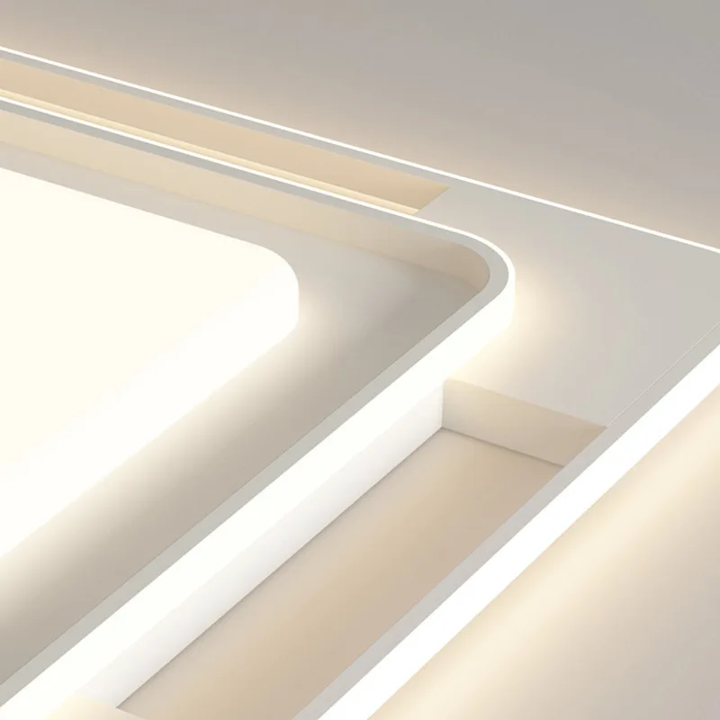 Modern LED Rectangular Bright Ceiling Lamp Modern Living Room Bedroom Ceiling Light Atmospheric Full Spectrum Lamp Home Decor