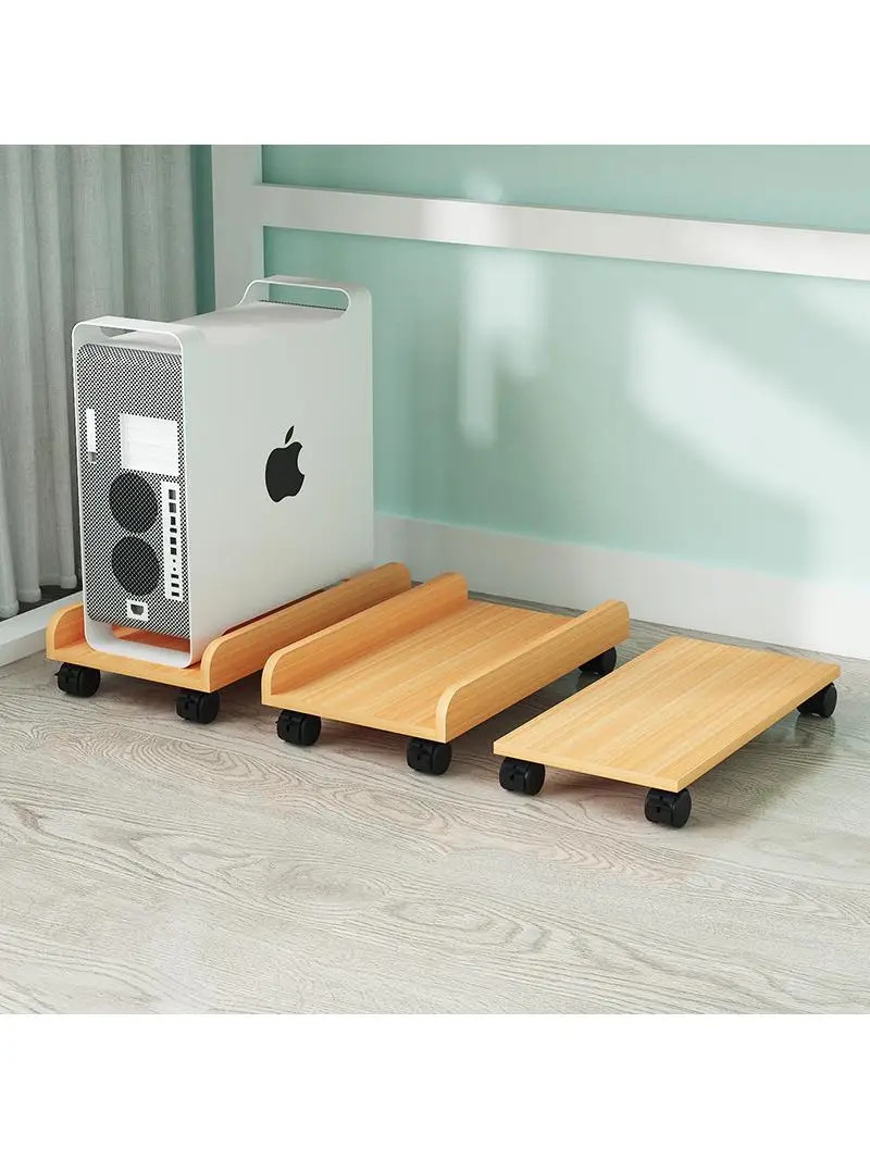 Rotatable Desktop Computer Host Case Support Universal Sliding Board Wheel Furniture Platform Shelf Home Organization Tools