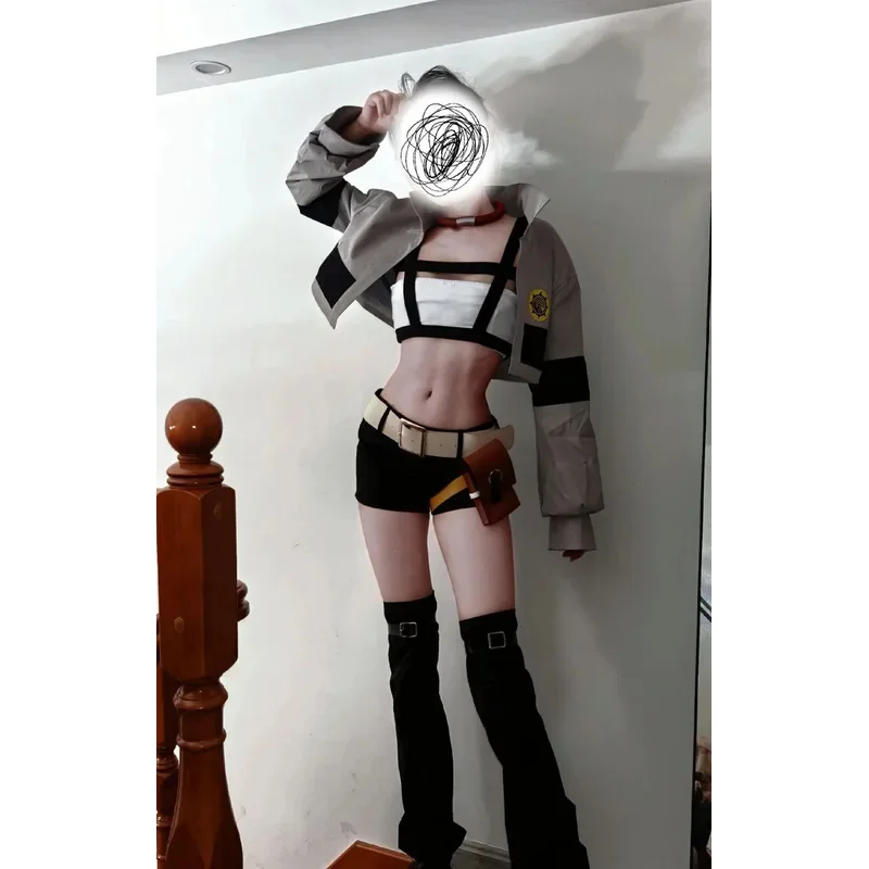 KK56Anime Gachiakuta Riyo Cosplay Grey Uniform Costume Wig Women Gothic Daily Clothing Halloween Christmas Party Outfit.OJ6/ view 3