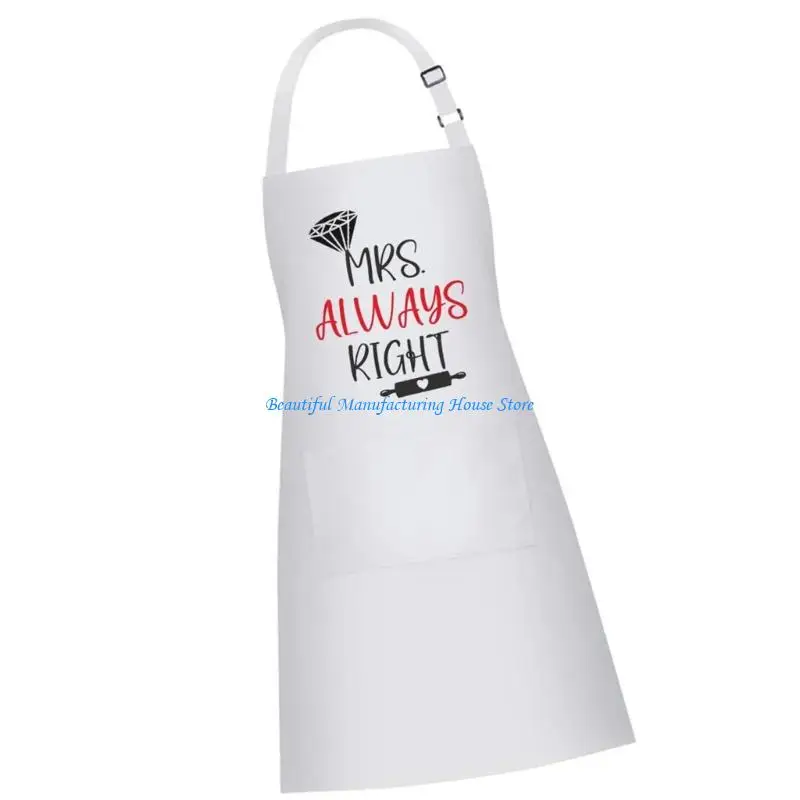 E56A Pasujący zestaw fartuchów dla par Gotowanie Pieczenie Regulowane krawaty Odzież poliestrowa