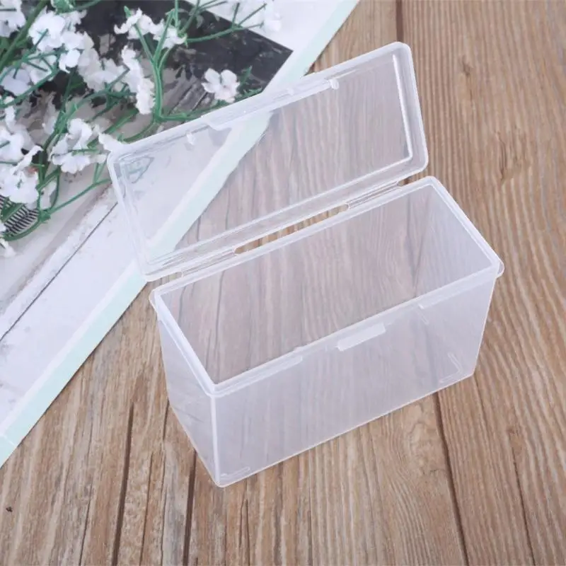 

652F Small Card Storage Box Clear Card Case Easy to Open and Close Pack of 4